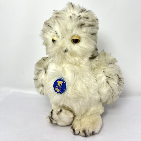 Dakin Snow Barn Forest VTG Owl White Stuffed Animal Bird 1981 Plush Realistic - Picture 1 of 10